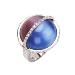 Anillo de Plata 925 Personalizado con Piedras Preciosas, Artesanía Italiana, Joyería Vintage, Anillo Sencillo de Moda para Mujer con Cristales y Diamantes de Imitación para Aniversario - Product Image 1