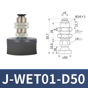 Pneumatic Components J-WEP21-10 Vacuum <b>Suction</b> Cup Accessories Port Silicone <b>Pad</b> High Quality - Product Image 4