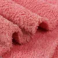 Tissu doux et abordable pour sweat à capuche, couverture brossée, flanelle, fourrure artificielle, tissu polaire pelucheux pour manteau et veste, tissu polaire brossé Sherpa