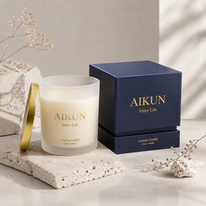 AIKUN Large Size Soy Wax <b>Candle</b> Scented <b>Candle</b> Aromatherapy <b>Candle</b> Glass Jar Single <b>Wick</b> for Home Gift OEM - Product Image 2