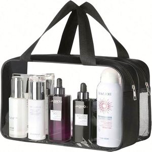 <b>Makeup</b> Toiletry <b>Storage</b> Bag Organizer Bag Custom Logo Portable Women's Large Capacity Portable Travel Zipper Bag Fashion - Product Image 1