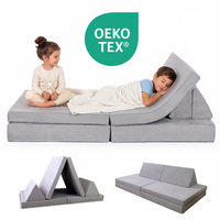 Konvertierbares 6-teiliges Schaumstoff-Kindersofa mit Waschbarem Bezug Modulares Kinder-Spielsofa für Kreatives Spielen OEM Großhandel