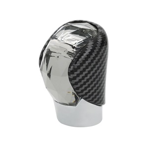 Crystal Gear <b>Shift</b> <b>Knob</b> Carbon Fiber Texture Piano Black For Toyota Lexus Ergonomic Design - Product Image 1