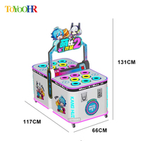 Machine de jeu d'arcade à monnayeur pour enfants : Frappe la grenouille avec un marteau, jeu Whack-a-Mole, pour aires de jeux intérieures