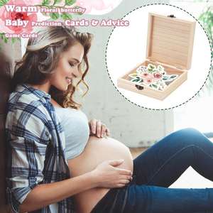 50 cartes de conseils interactives de prédiction de bébé en bois double face tenture murale écologique pour les nouveaux parents Thanksgiving Baby Shower - Product Image 3