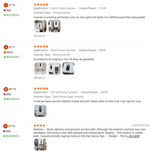 2026년 신형 하이브리드 인버터 3KW 6KW 12KW 48V 저전압 AC 110V/220V 120V/240V 분리형 단일 출력 IP20 등급 95% - Product Image 4