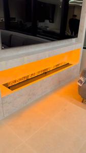 אח חשמלי עגול בהתאמה אישית למלון, מסעדה, בר, עיצוב פנים, להבה תלת מימדית, אפקט אדים, ספק אח - Product Image 6