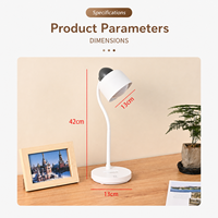 Lampe de lecture LED à col de cygne, 24 LED, alimentée par type C, pour table de chevet