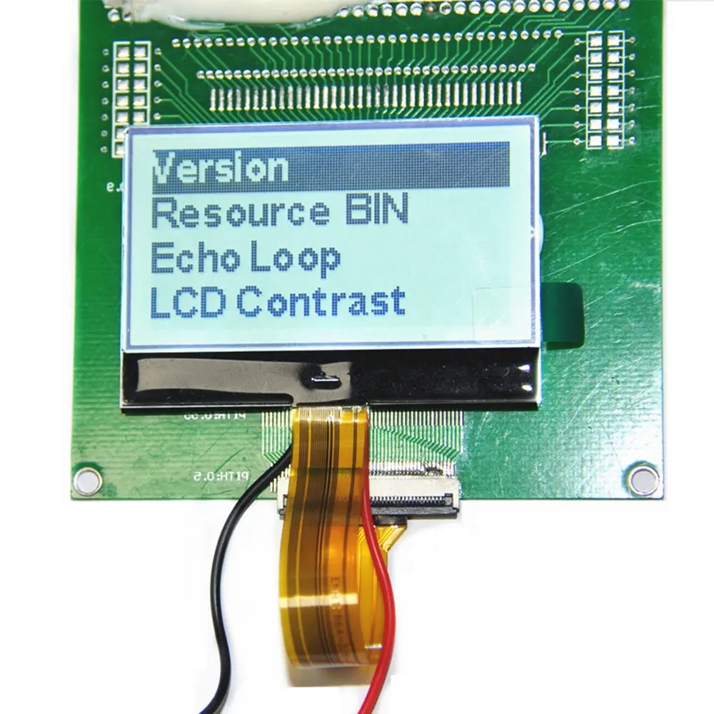 128x64 도트 매트릭스 LCD 디스플레이 화이트 led 백라이트 사용자 정의 크기 LCD 모듈 조절기