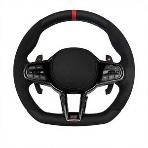 Volant en fibre de carbone avec palettes de changement de vitesse pour <span class=keywords><strong>Toyota</strong></span> A90 GR <span class=keywords><strong>Supra</strong></span> <span class=keywords><strong>MK4</strong></span> MK5 G80 2019 2020 2021 2022 2023 2024 2025 2026 - Product Image 3