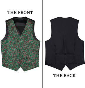 <strong>Men's</strong> Suit <strong>Vest</strong> Christmas <strong>Holiday</strong> Season Party Jacquard Waistcoats Necktie Pocket Square <strong>Vest</strong> Suit Set - Product Image 5