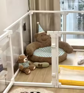 थोक बच्चों कस्टम ऊंचाई बच्चों की बाड़ एक्रिलिक पारदर्शी छोटे मध्यम केनेल टिकाऊ प्लास्टिक प्ले बेडरूम लिविंग रूम लिविंग रूम - Product Image 3