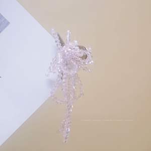 กิ๊บติดผมพลาสติกขนาดเล็กประดับคริสตัลรูปโบว์ปี 2025 สำหรับตกแต่งผมผู้หญิง - Product Image 3