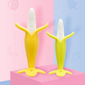 <span class=keywords><strong>Mordedor</strong></span> de cepillo de dientes de bebé con forma de plátano de dibujos animados, juguete sensorial de dentición suave, <span class=keywords><strong>mordedor</strong></span> de silicona masticable para bebé de grado alimenticio - Product Image 5