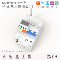 Interruptor de Circuito Inteligente IoT MCB RCBO con Medidor WiFi RS485 Tuya Tetra CEC UKCA IEC60947 Modbus 10kA, Equipo Electrónico de Cobre