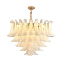 Lustre en verre style Murano à plusieurs niveaux, suspension en fer, LED dimmable, garantie 3 ans, directement de l'usine pour la maison et l'hôtel