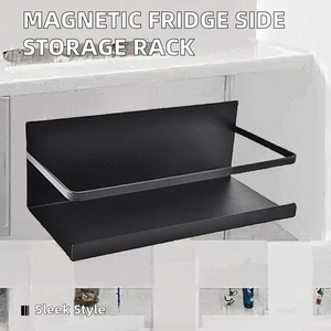 Étagère à épices magnétique pour réfrigérateur, support de rangement en métal robuste pour bouteilles d'assaisonnement de cuisine - Product Image 2