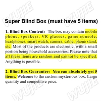 Boîte mystère 100% téléphone portable, tablette de haute valeur, ordinateur portable, montre intelligente 5G, écouteurs, vente en gros, 5 pièces, cadeau surprise aveugle