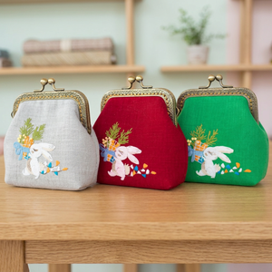 Portefeuille Unisexe Portable Élégant en Lin Imprimé Animaux Brodé à la Main, Imperméable, Style Vintage, Idéal pour les Occasions Formelles - Vente en Gros - Product Image 3