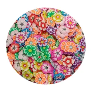 Design mixte de marguerites colorées, 1 boîte, fleur de marguerite, argile polymère, pour artisanat, bricolage, petites et mignonnes, particules de boue en plastique, 5mm