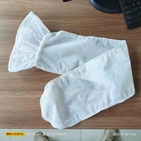 Manchon filtrant anti-poussière en polyester à fond rond avec cordon de serrage, 100 microns