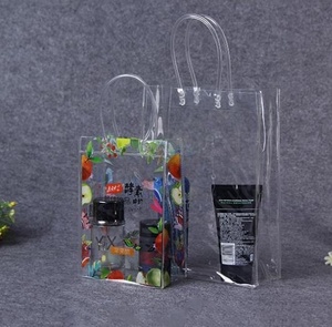 In <span class=keywords><strong>PVC</strong></span> Vòng Lặp Xử Lý Tote Quà Tặng Khuyến Mại Đóng Gói Mất Ra Ngoài Mua Sắm Túi Với Snap Nút Đóng Cửa - Product Image 3