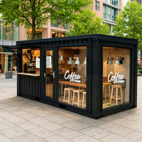 Conteneurs de Restaurants Préfabriqués Modernes de 20 et 40 pieds – Boutiques Conteneurs Maritimes pour Centres Commerciaux et Bureaux, Café Pop-up à Usage Extérieur