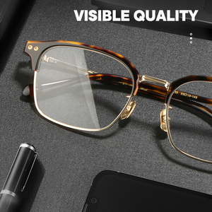 Montures de lunettes légères Saint Van Gogh à prix d'usine, demi-montures élégantes pour les occasions professionnelles - Product Image 3