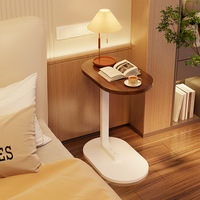 Mesa de Centro de Diseño Simple para Sala de Estar, Mesa de Centro de Madera con Estructura de Acero al Carbono