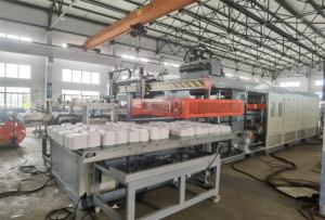 Prensa de termoformado de contenedores de espuma para caja de concha/hamburguesa/para llevar. Máquina automática para hacer cajas de comida rápida <span class=keywords><strong>FU</strong></span> SHI PS - Product Image 5