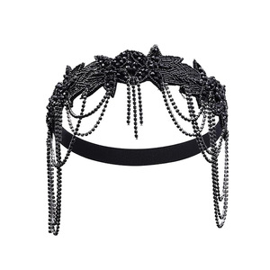 Serre-tête à pampilles noires perlées style Charleston des années 20 pour fête <span class=keywords><strong>Gatsby</strong></span> ou costume d'Halloween - Product Image 5