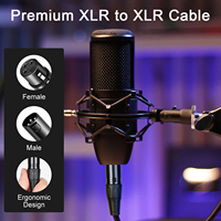 Câble audio blindé XLR 2 en 1 de 0.5m avec gaine en PVC Connecteur mâle à femelle équilibré à 3 broches pour console de mixage XLR Lecteur DVD