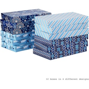 Medium sized holiday gift <b>box</b> with lid, suitable for <b>Christmas</b>, Hanukkah, holiday parties, and customizable hostess gifts - Product Image 4