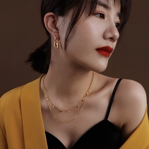 Sexy Jewelry Women Layer Choker <b>Chain</b> Necklace Stainless Steel Custom Charm Diamond Necklace - Product Image 5