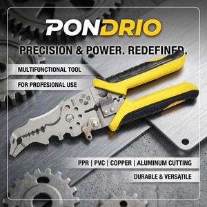 <span class=keywords><strong>Pince</strong></span> à dénuder multifonction professionnelle à bec courbé en acier 65Mn de qualité industrielle avec verrouillage pour la coupe de tuyaux en <span class=keywords><strong>PVC</strong></span> - Product Image 5