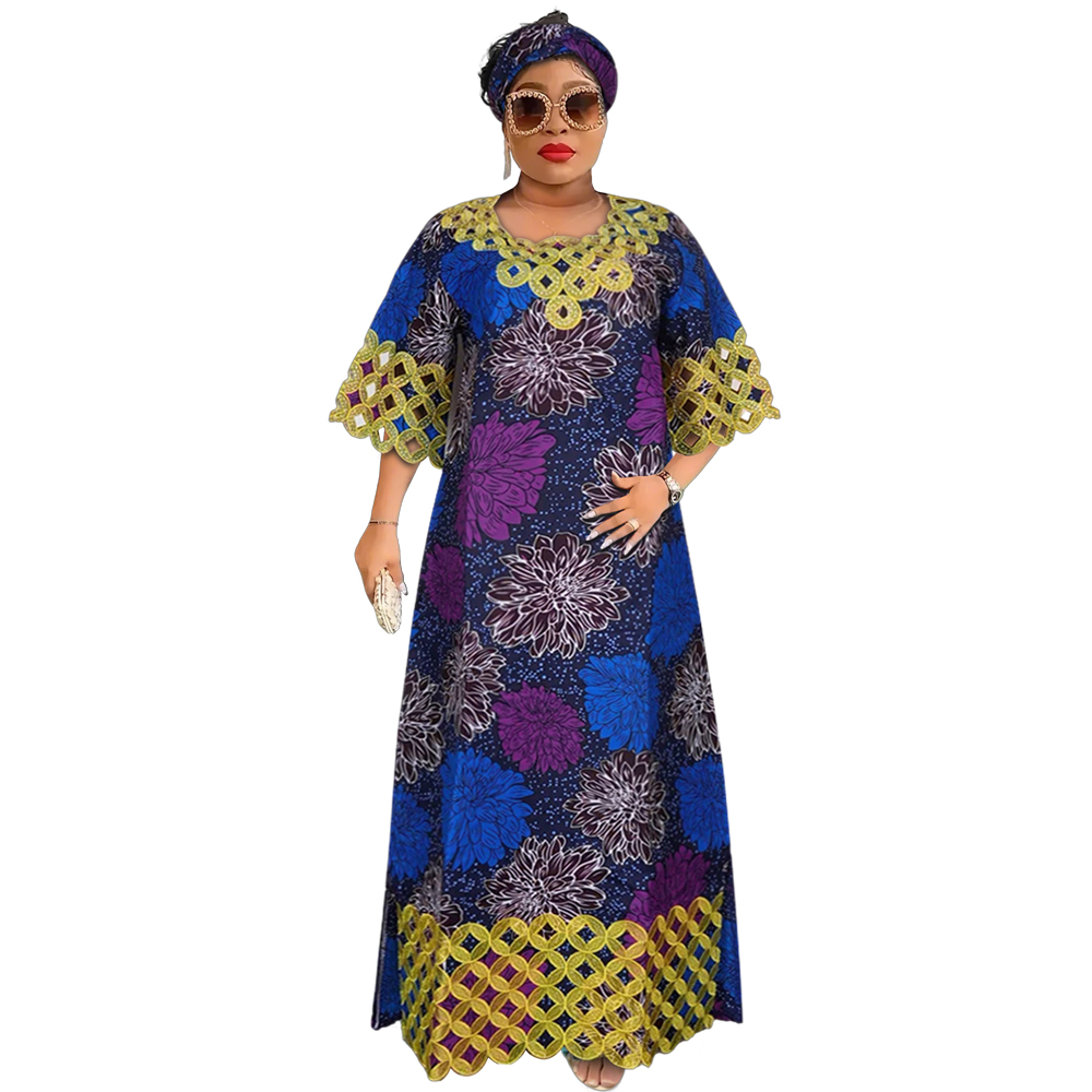 slim fit dress slacks Nuichan's Cotton African Print Dress