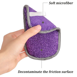 Éponge à vaisselle réutilisable en microfibre Esun, non rayante, pour le nettoyage de la cuisine, écologique, super absorbante, forte décontamination - Product Image 3