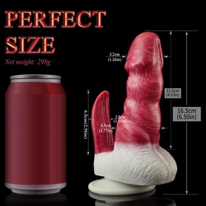 N5041 Beast <b>Dildo</b> Realistic Thick Penis Vaginal Massage Realistic Tongue Penetration Licking Silicone <b>Dildo</b> Sex Toys Wholesale - Product Image 2