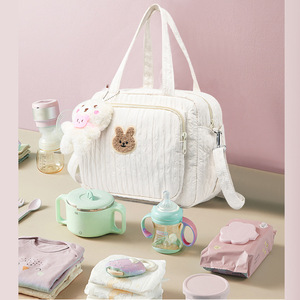 Bolsa de Pañales para Mamá, Linda y Sólida, de Gran Capacidad, para Guardar Artículos de Bebé, para Uso en Exteriores, de un Solo Hombro, de Lona Resistente al Agua - Product Image 3
