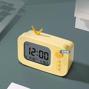 Compact Home Desktop Alarm <b>Clock</b>, Student Wake-up Multifunctional Creative Electronic <b>Clock</b>, LCD <b>Digital</b> Display Timer - Product Image 4