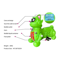 Machine à bulles pour enfants Naughty Dog - Matériel PE, capacité 5L, usage commercial, couleur rouge/verte, garantie 1 an