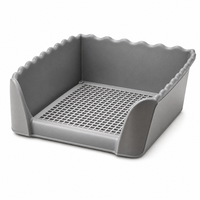 Bac d'apprentissage pour chien à bords ondulés en PP, support pour tapis absorbant pour animaux de compagnie, pour l'apprentissage des chiots en intérieur