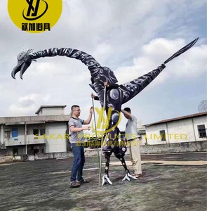 Costume de prédateur personnalisé avec casque d'oiseaux sur <span class=keywords><strong>échasse</strong></span>s réaliste fait à la main pour la scène de danse événement parc d'attractions spectacle avec masque - Product Image 4