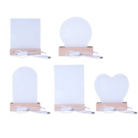 Cadre photo acrylique à sublimation lumineuse Feuille acrylique à sublimation personnalisée Base lumineuse en bois