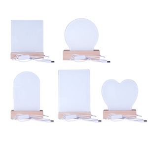 Marco DE FOTOS acrílico para sublimación iluminado Hoja acrílica de sublimación personalizada Base de luz LED de madera - Product Image 2