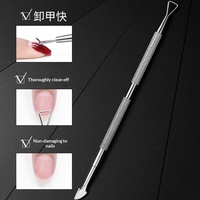 Pousse-cuticules et grattoir triangulaires double-tête en acier inoxydable pour le gel de vernis à ongles et l'élimination des cuticules – Vente en gros