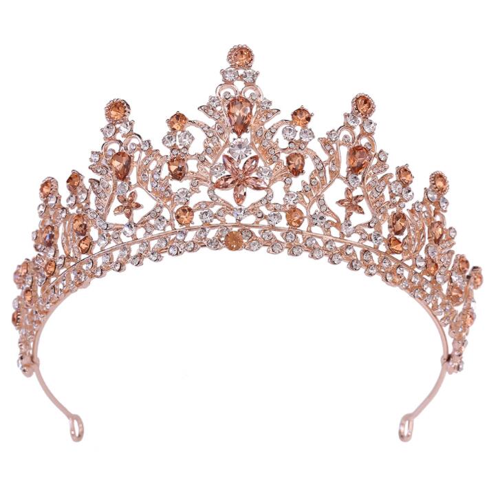Свадебная тиара со стразами, Роскошная большая корона для невесты, свадебные аксессуары для волос, 6 цветов, Лидер продаж