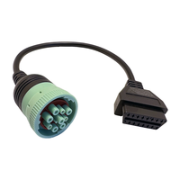 Câble de connexion OBD2 pour camion lourd Dongfeng, connecteur femelle 16 broches vers J1939 9 broches, ligne de diagnostic automobile Dechi