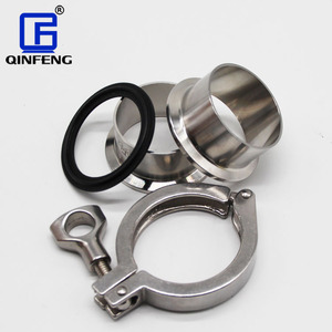 Áp Lực Cao Thép Không Gỉ 304 316L Ống Phù Hợp Vệ Sinh Hàn PTFE Adapter Gasket Set Tri Kẹp <span class=keywords><strong>Ferrule</strong></span> - Product Image 4