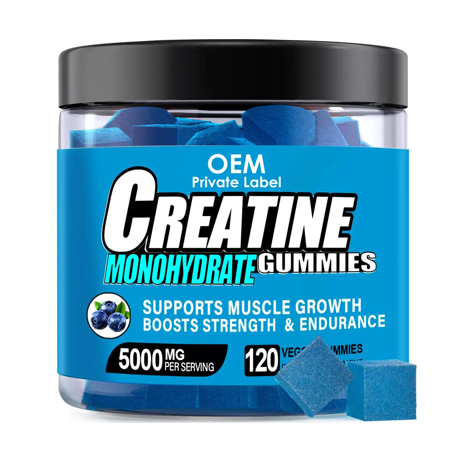 Tùy Chỉnh Thể Thao Pre Tập Luyện Tăng Trưởng Cơ Bắp Thuốc Creatine Monohydrate Gummies 5G Năng Lượng Tăng Creatine Gummy Bổ Sung